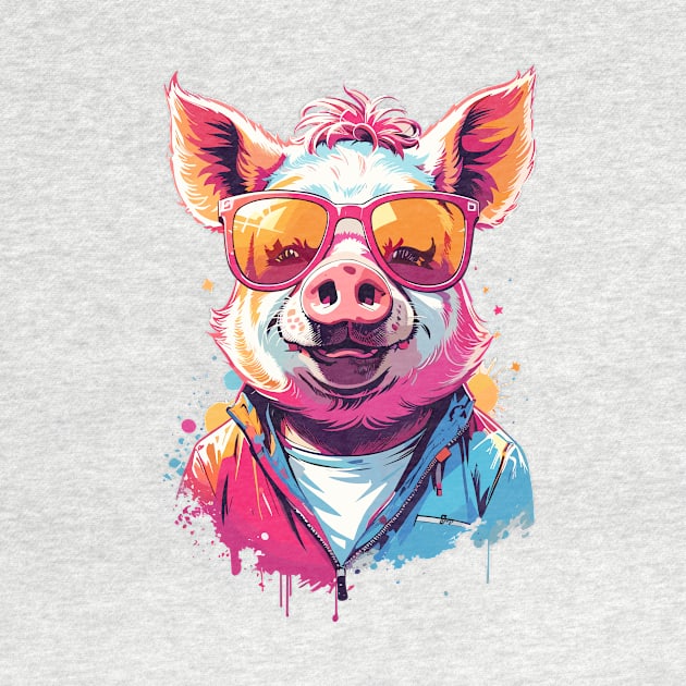 Cool Pig in Sunglasses by NordicBadger